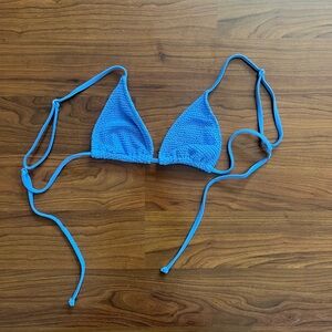 Blue Crochet Bikini Top